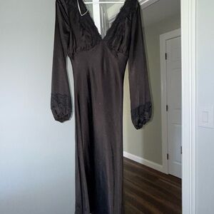 Lulu's Black Long Sleeve Dress